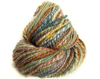 Chunky yarn hand dyed yarn handspun yarn merino wool yarn chunky wool bulky yarn weaving yarn bulky wool yarn handspun art yarn