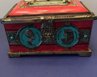 Harry Vincent Can ~ Blue Bird Confectionery Can ~ Bank ~ England ~Red and Green Tin Can ~ Harry Vincent Limited ~ Vintage