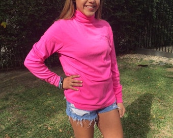 Medalist, pink ski sweater, turtle Mac, sweater women's large, men's medium