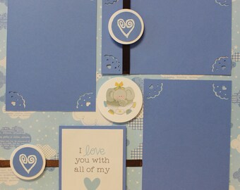 Premade Scrapbook Pages Baby Boy