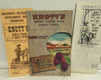 Knott's Berry Farm and Ghost Town Guides - Vintage - 1960s