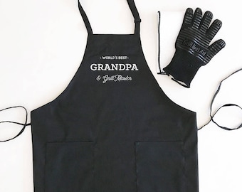 Grandpa Gifts Personalized Grandpa Apron Gifts for Grandpa from Grandkids Fathers Day Gift for Grandpa Grandfather (EB3242CTM)