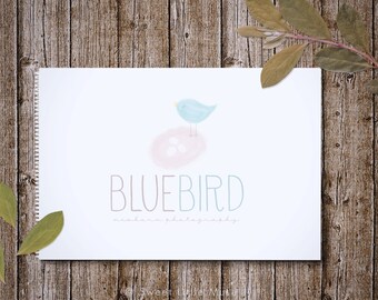 Photography Logo - newborn photography logo - watercolor logo design - Childrens Boutique Logo