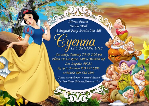 Invitations Snow White 9