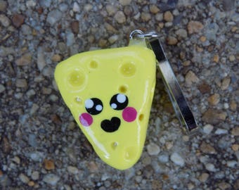 Small Pastel Yellow Kawaii Cheese Clay Charm