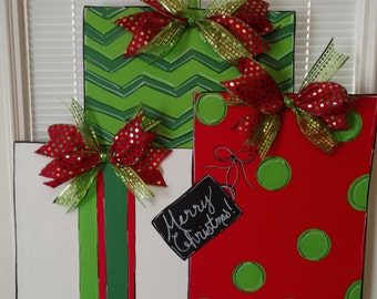 Merry Christmas Wood Door Hanger