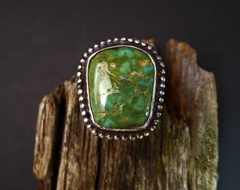 Green Cripple Creek Turquoise Ring