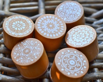 6 pc Round rubber stamp I Rubber stamp I Round stamp I Wooden rubber stamp I Stamp I Scrapbooking I Rubber stamps I Stamps I Motif stamp