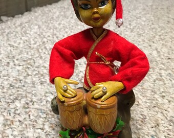 Vintage Christmas Pixie Musician