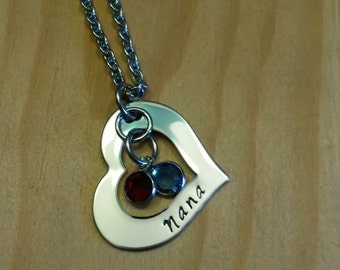 Hand Stamped Personalized Nana Necklace - Nana Gift - Mother Gift - Grandma Gift - Mothers Day Gift - Gifts for Nana
