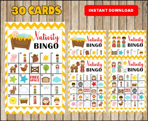 Free christmas bingo cards printable