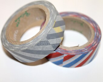20% OFF Washi Tape Set - Japanese Washi Tape - Masking Tape - Deco Tape - 2 Rolls - WTS2010