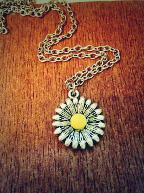 Sunflower Necklace Flower Daisy Necklace Girl Country Summer