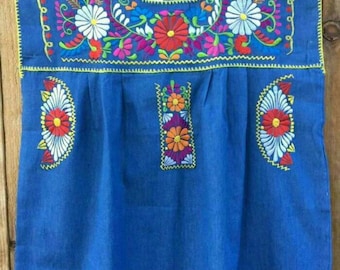 Mexican Embroidered peasant maternity Blouse size 1XL to 2XL