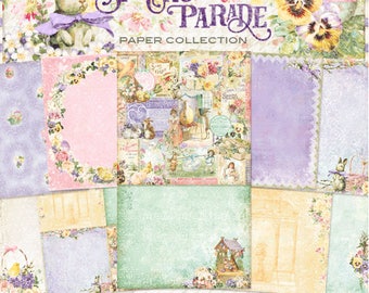 Blue Fern Spring Parade Collection 12 x 12 Scrapbook Paper Full Collection Pack, 2-Each Of 10 Designs, 20 Double Sided Papers Total
