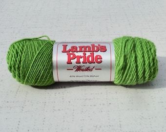 Lime Lamb's Pride WORSTED Yarn, Yarn Destash