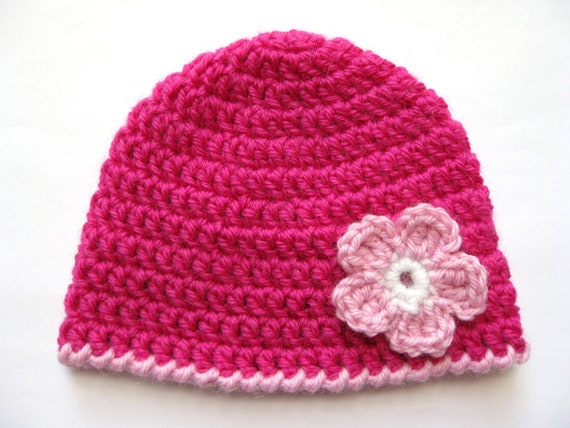 Instant Download PATTERN Crochet PREEMIE Hat Crochet Pink