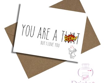 Funny boyfriend card girlfriend birthday Annversary