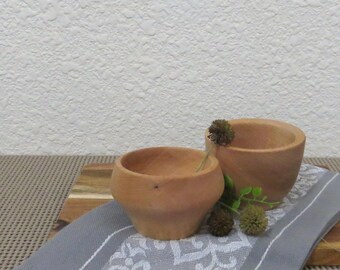 Wee Bowls Set of 2 - Hand Turned Wood - Soft Maple