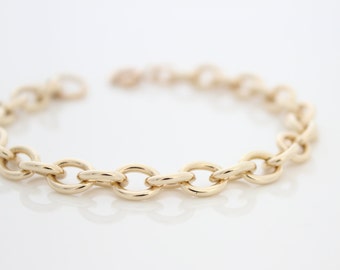 Chunky gold bracelet • Gold link bracelet • Gold chain bracelet • Gifts for her