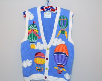 Hot Air Balloon Vintage Vest