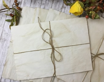 Coffee Dyed Paper, Junk Journal Page, Faux Vintage Paper