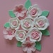 Edible fondant flower cake toppers, cake decorations