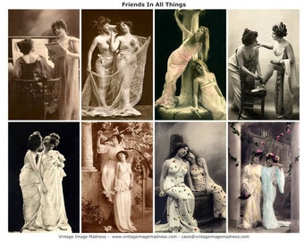 FRIENDS in all THINGS Vintage Images - Instant Download Digital Collage Sheet
