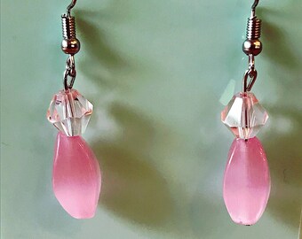 Light Pink Teardrop Earrings