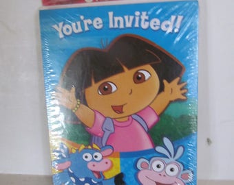 Dora Birthday Party Invitation Cards Envelopes Thank You Dora Birthday Invitations Cards Party Invitations Package of Cards Dora Birthday