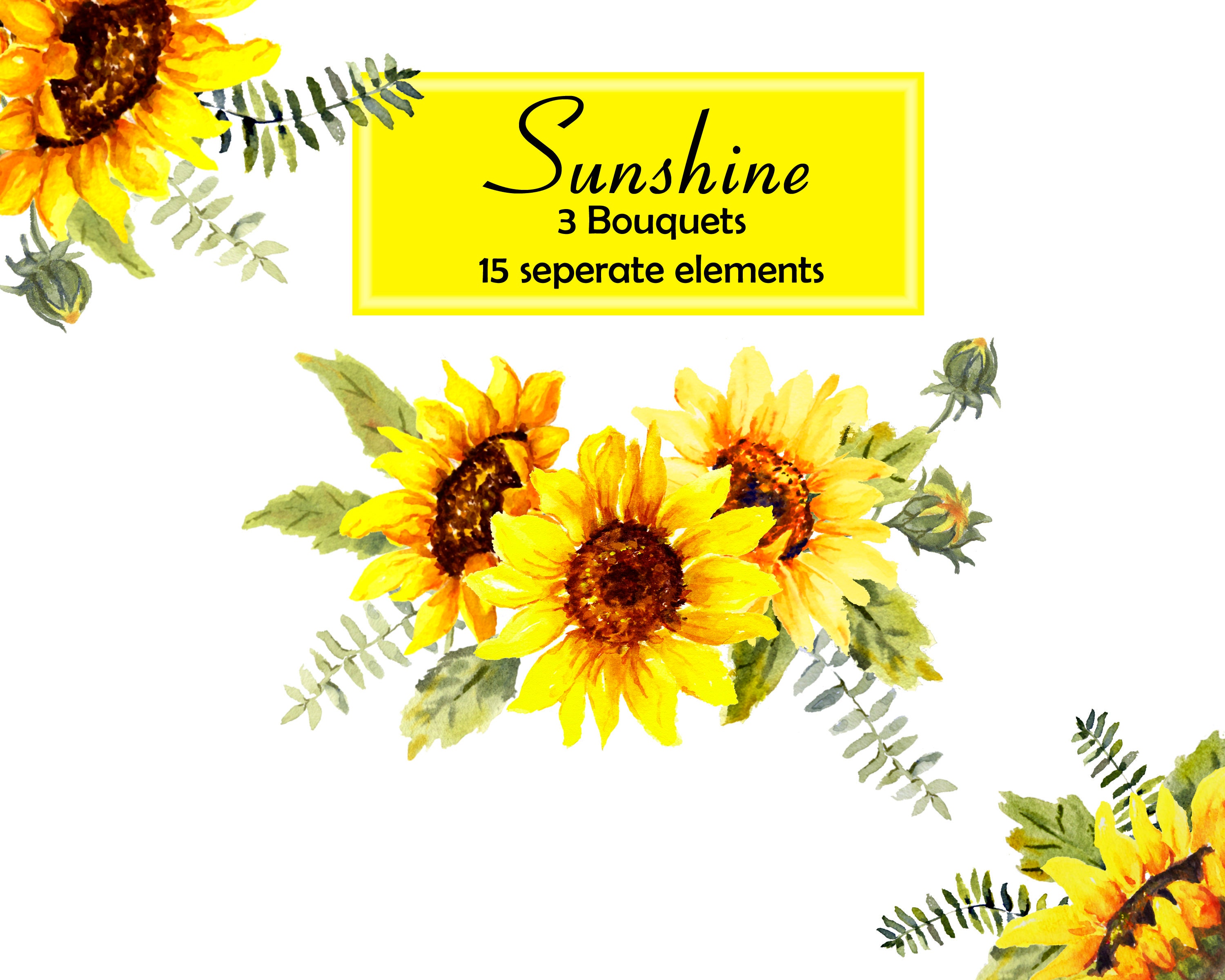 Free Free 179 Watercolor Sunflower Clipart Free SVG PNG EPS DXF File