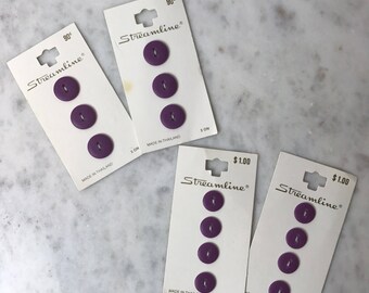 Buttons / Vintage Buttons / Purple Buttons / Stramline Buttons / Button Cards / Lavender Buttons