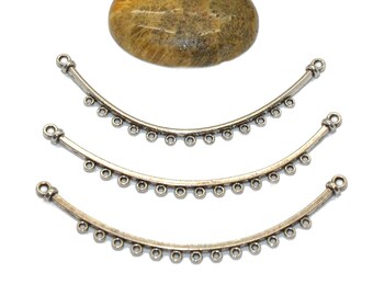 4 connectors half moon necklace
