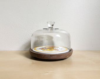 Vintage Goodwood Cheese Tray with Glass Dome