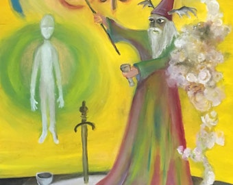 Tarot Card Painting inspired by Order of the Golden dawn