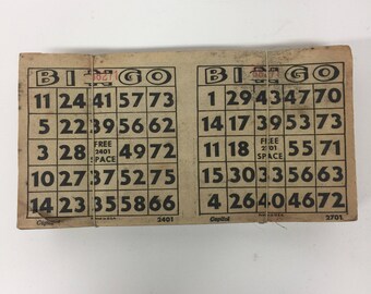 Vintage Bingo Cards