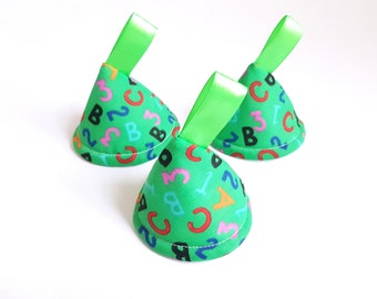 Green ABC / 123, Pee Pee TeePees x 3 // Sprinkling Wee Wee Wigwam // Baby Shower, Gift Idea. Newborn Boy.