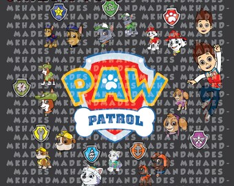 Easy cut and assemble multilayered Paw Patrol inspired theme SVG , DXF - Paw Patrol SVG - Svg Files for Silhouette Cameo or Cricut