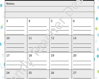 Printable Therapy Calendar and Planner