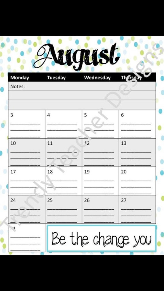 Printable Therapy Calendar and Planner