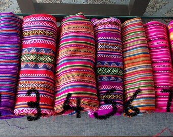 Ethnic fabric peruvian fabric aguayo fabric tribal fabric free shipping