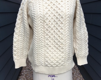 Vintage Irish Sweater // Vintage Wool Sweater // Vintage pullover sweater // fisherman sweater