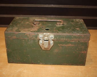 Vintage Metal Storage Box - item #2837