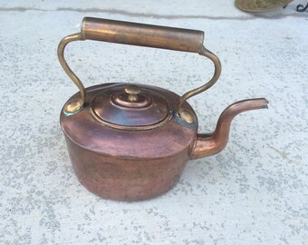 Antique COPPER Hollow Handle English Tea Kettle