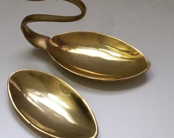 Vintage brass Swan