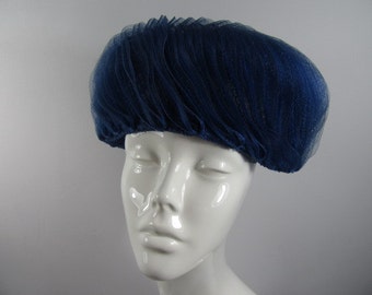 Vintage 60s Pleated Pillbox Hat