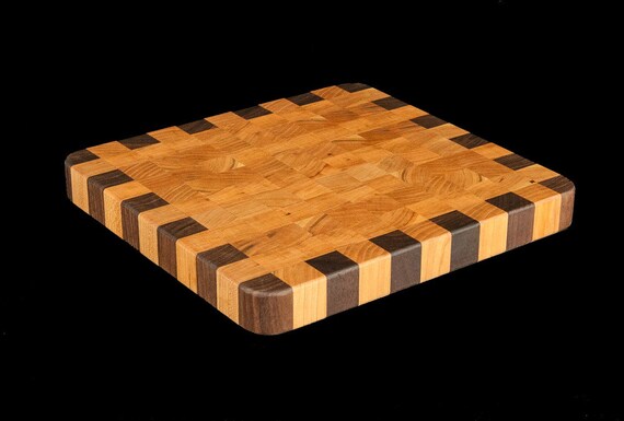 Birch & Walnut End Grain 10" Cutting Board