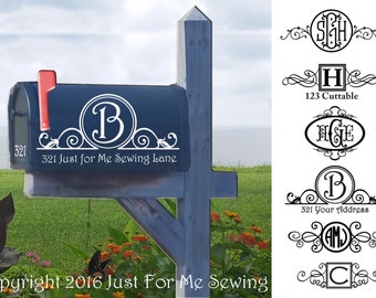 Mailbox Monogram Decal-Fast Shipping-Made in the USA