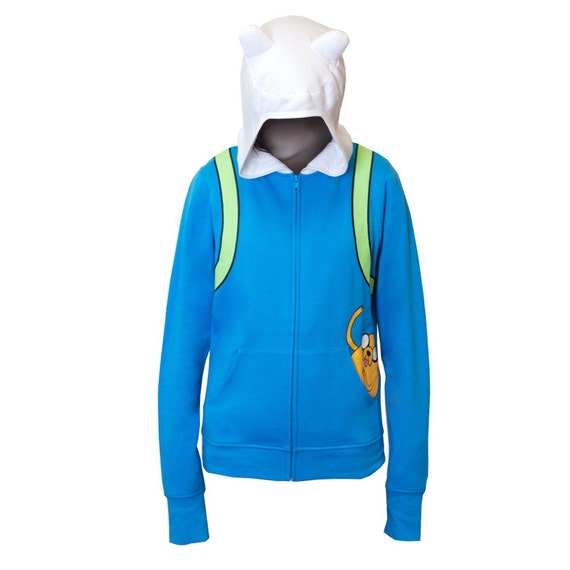 Adventure Time Fan Hoodie Finn Jake In Pocket Junior Size