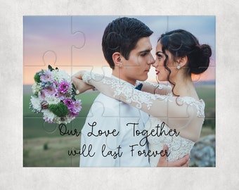 Custom Wedding Photo Puzzle Picture Puzzle Wedding Gift, Anniversary Gift, Father's Day Gift, Christmas Gift Create Your Own